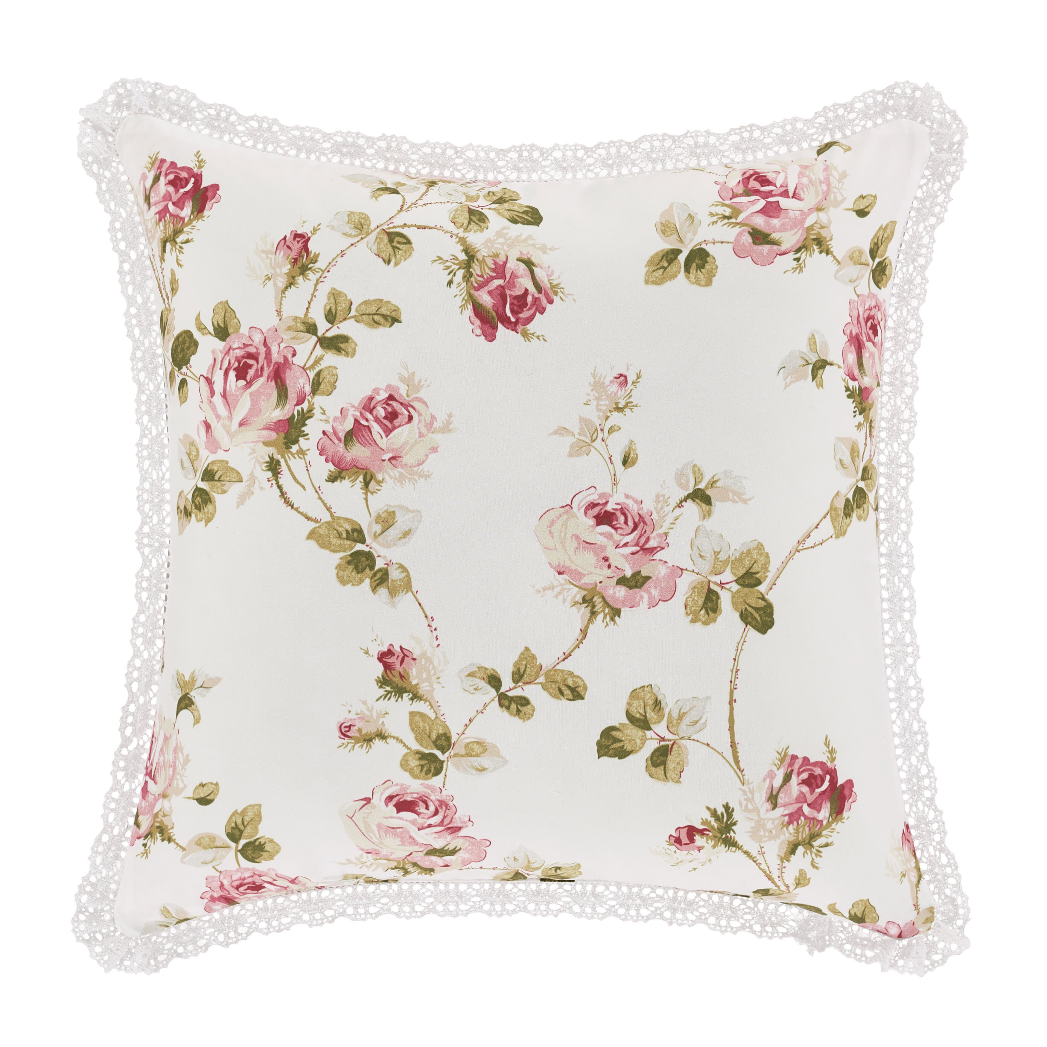 Rosemary 16 Inch Square Decorative Throw Pillow, ROSE, hi-res image number null
