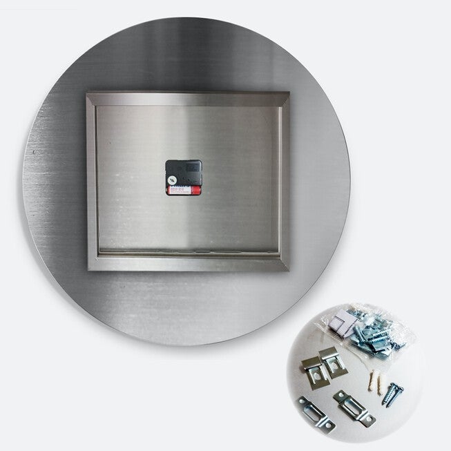 White Stained Glass Floral Art Modern Wall Clock, , alternate image number 3