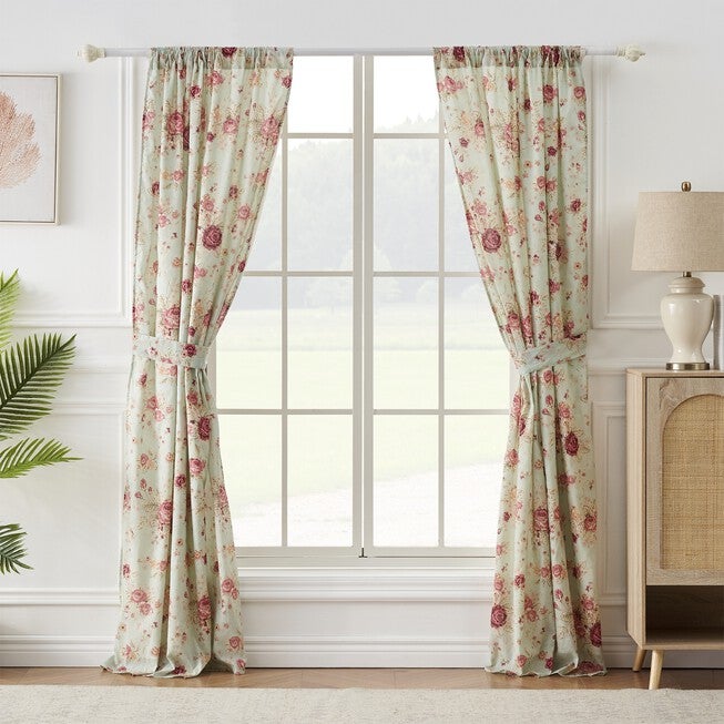 Antique Rose Curtain Panel Pair , , on-hover image number null