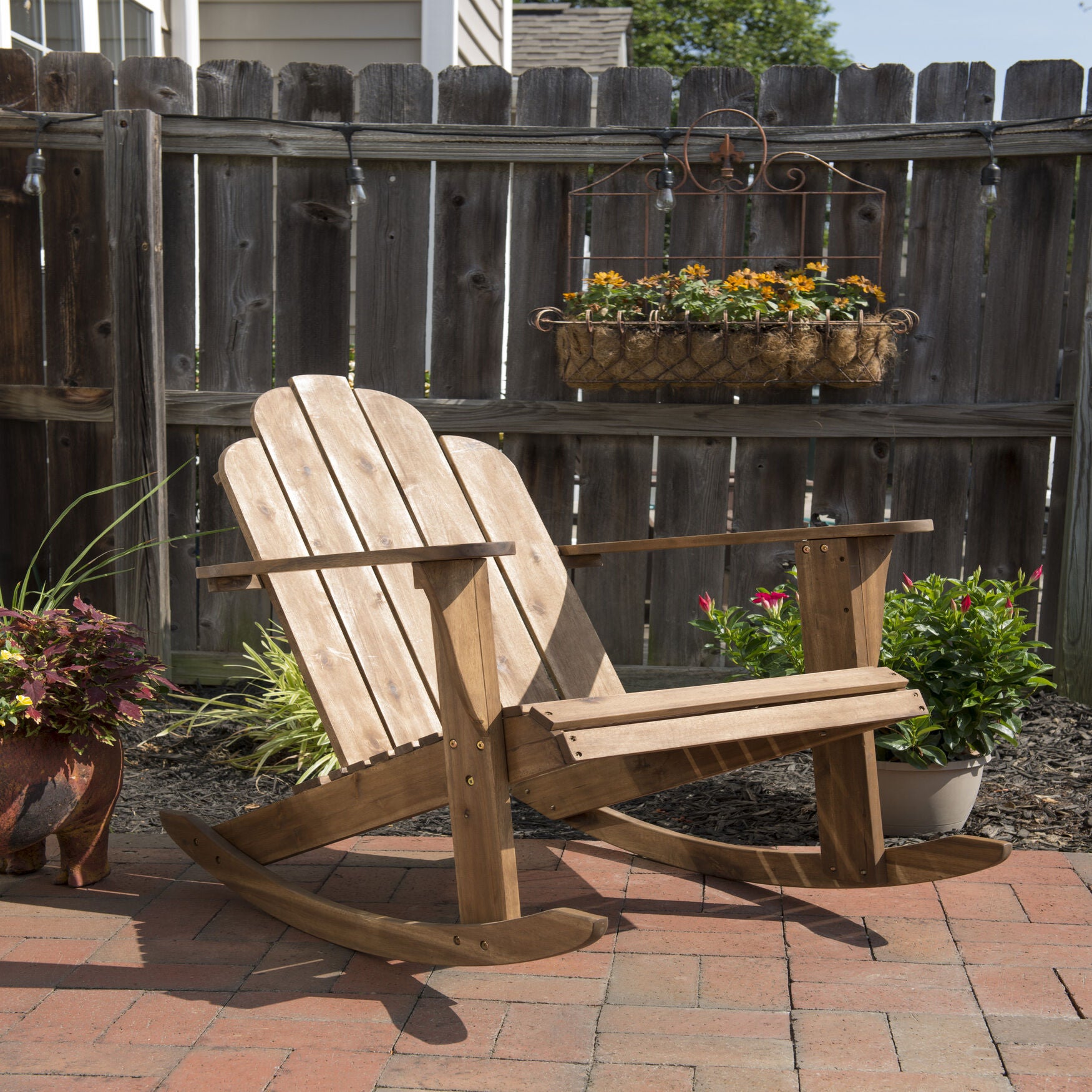 Acorn Adirondack Rocker, BROWN, hi-res image number 0