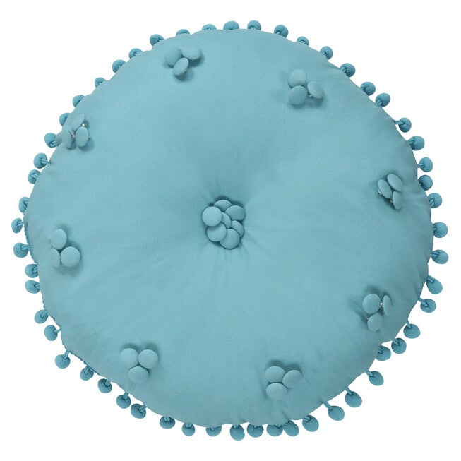 Afton Round Decorative Throw Pillow, BLUE, hi-res image number 0