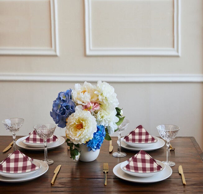 Buffalo Check Dinner Table Napkins Set of Four, , on-hover image number 1
