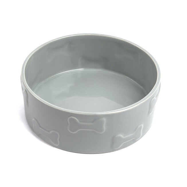 Set Of Two Manor Grey Large Pet Dog Bowls, , on-hover image number null
