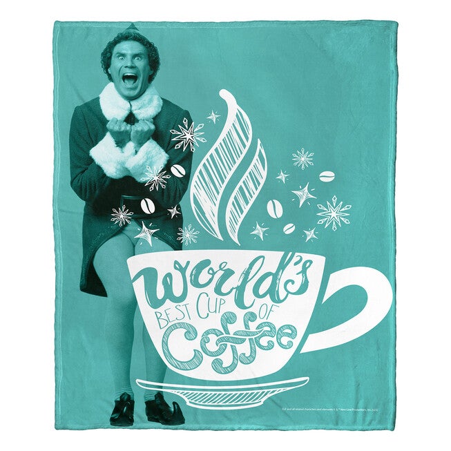 Wb Elf Best Coffee Silk Touch Throw Blanket, , on-hover image number null