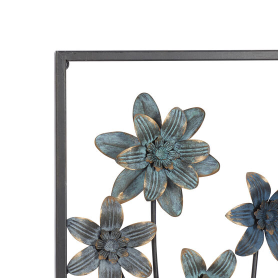 Set Of 2 Grey Metal Traditional Floral Wall Decor, , alternate image number null