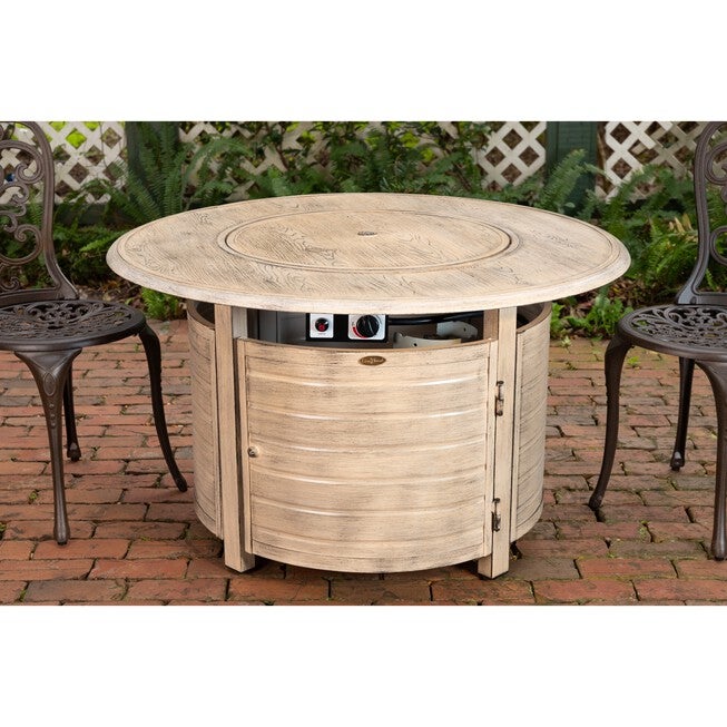 Thatcher Round Aluminum LPG Fire Pit in Driftwood, , alternate image number null