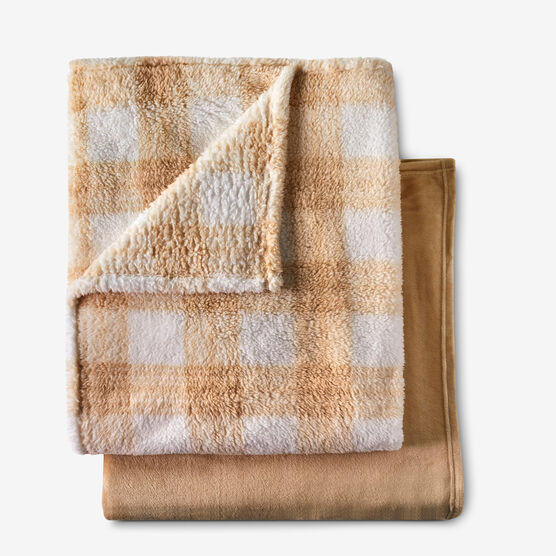 Fleece Blanket + Fleece Throw, TAUPE, hi-res image number null