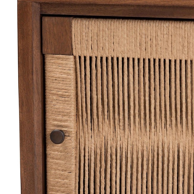 Holitz Modern Bohemian Walnut Brown Finished Bayur Wood Nightstand, BROWN, alternate image number 6