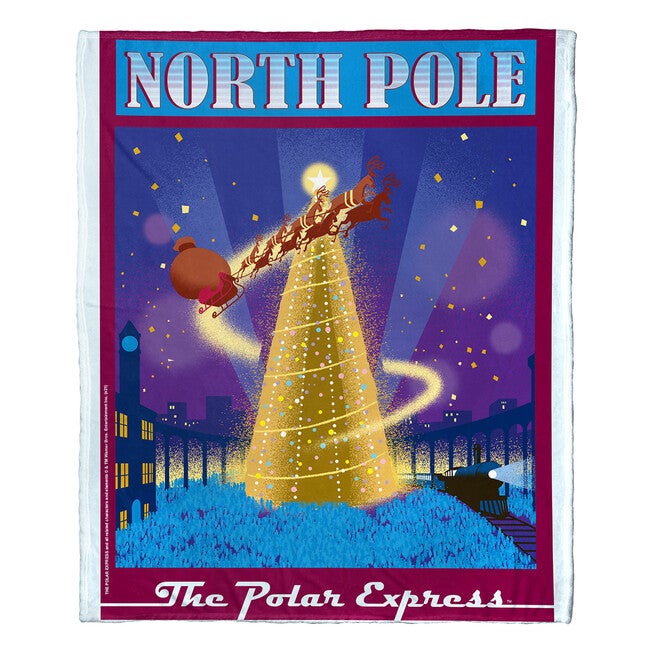 Wb Polar Express The North Pole Silk Touch Throw Blanket, , on-hover image number null