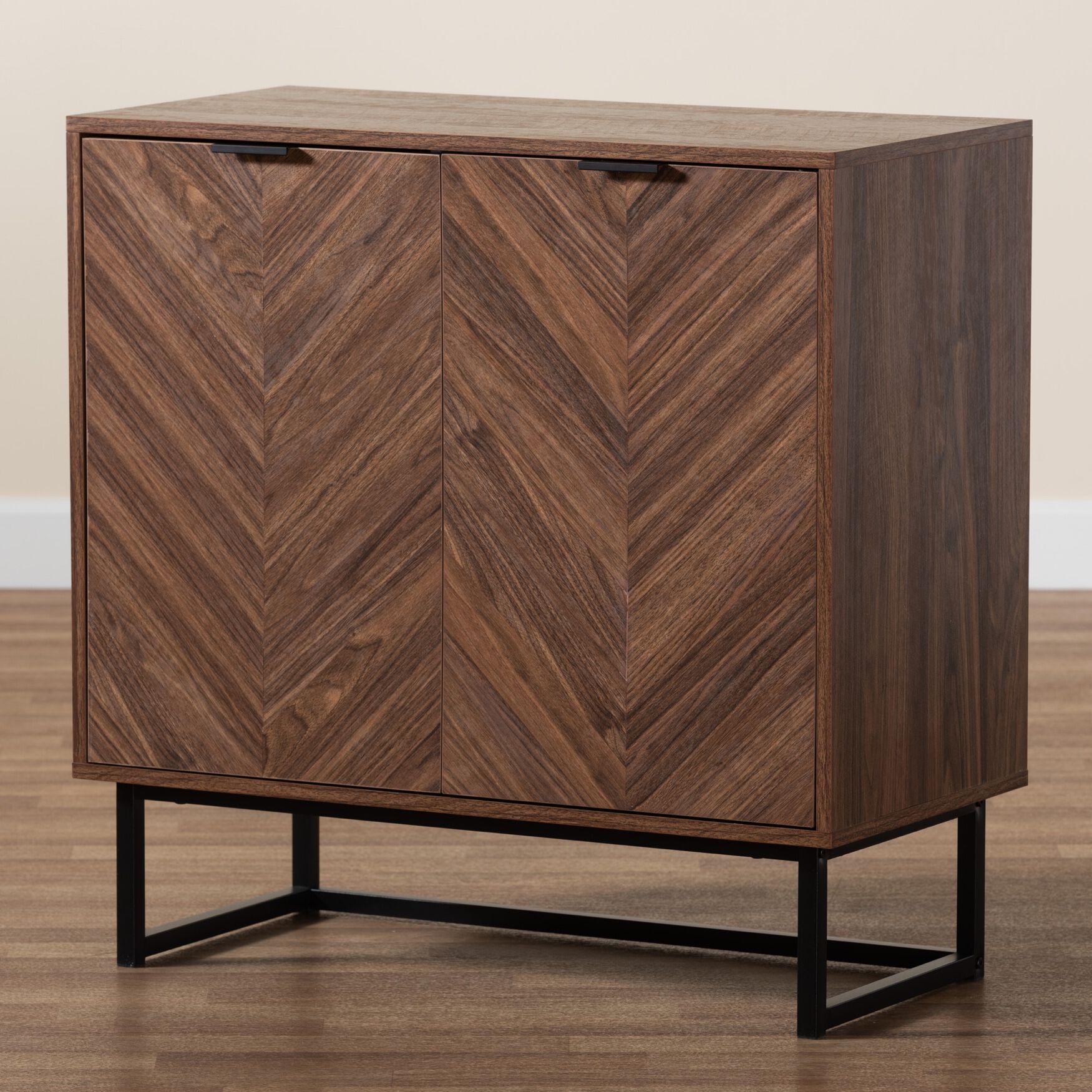 Sadia Modern Walnut Brown Finished Wood Storage Cabinet, , alternate image number 14