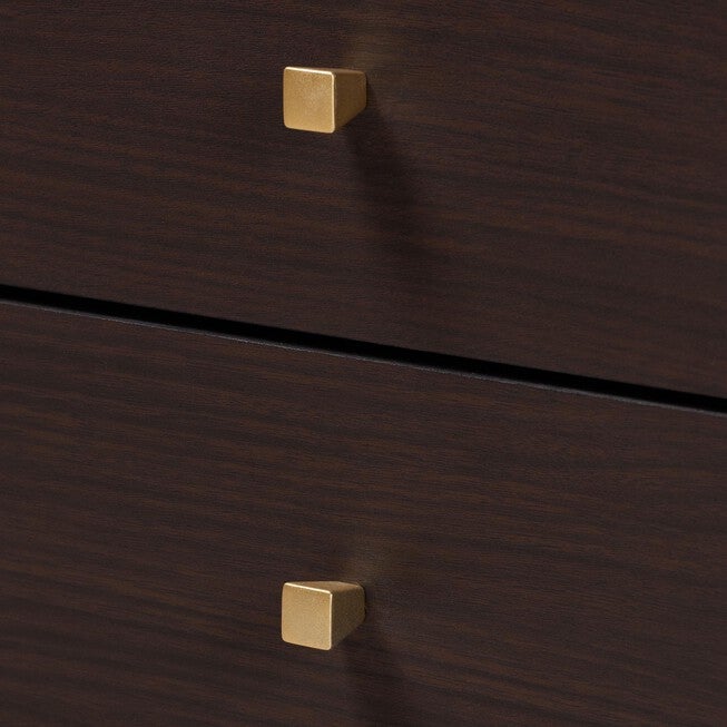 Norwood Modern Transitional Two-Tone Black And Espresso Brown Finished Wood 2-Drawer End Table, , alternate image number 4