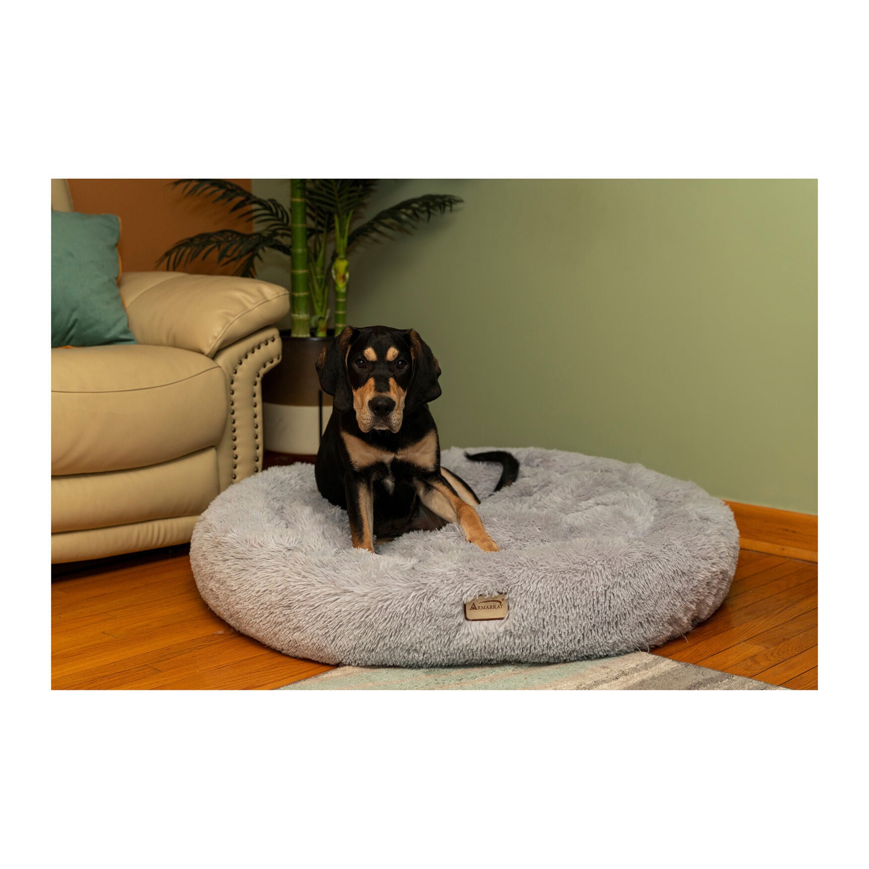Armarkat Extra Large, Fluffy Gray Round Cat Bed - C71Nhs Cat Bed, , alternate image number 5