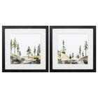 Pine Hill Framed Wall Décor, Set Of 2, GREEN, hi-res image number null