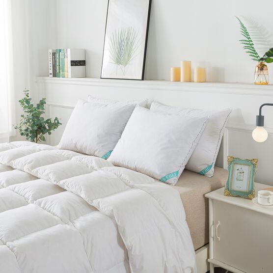 Antimicrobial White Down Blend Pillow Bed Pillow, , on-hover image number null