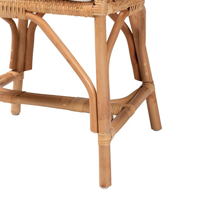 Arween Modern Bohemian Natural Brown Rattan Dining Chair, , alternate image number 5
