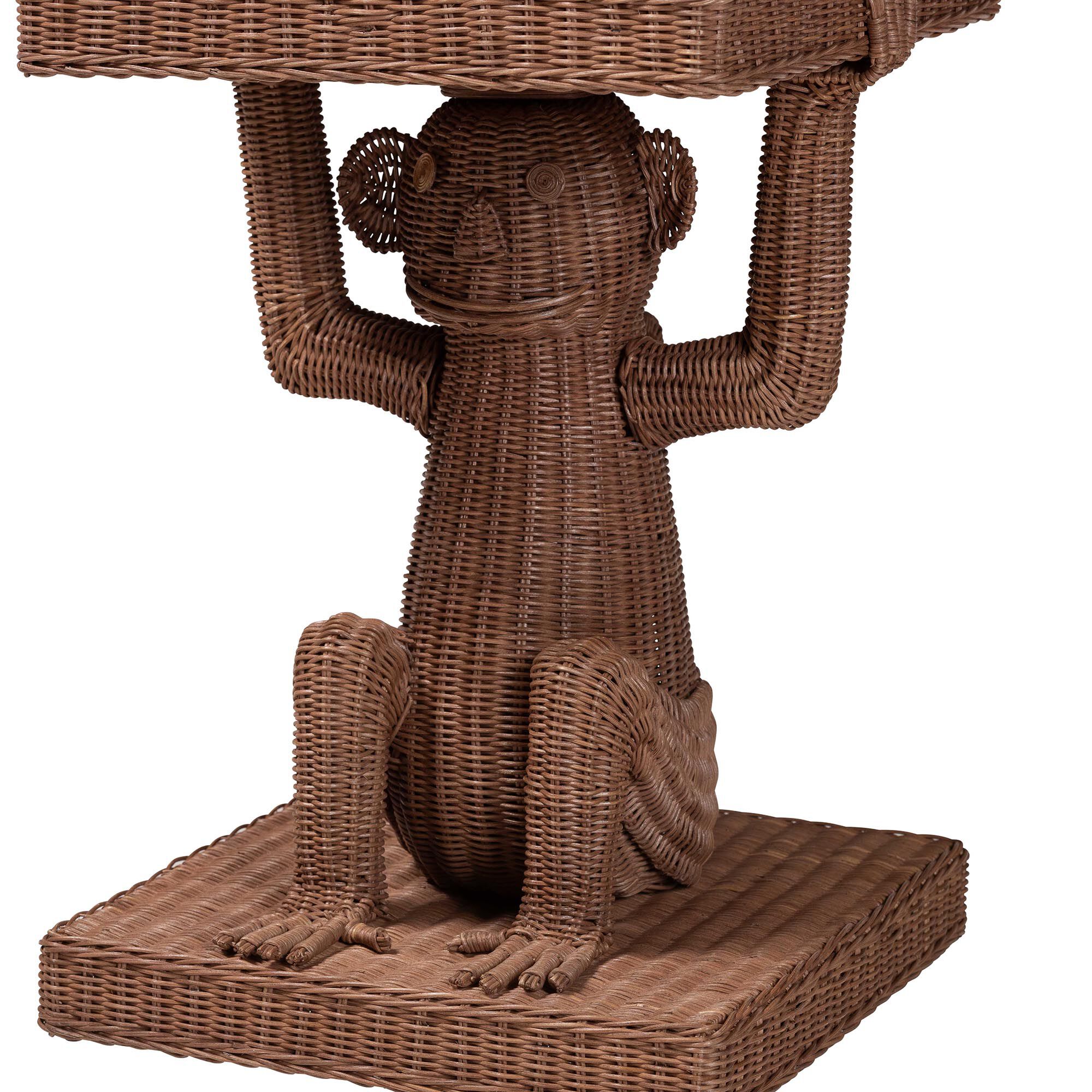 Miyoco Monkey End Table, LIGHT BROWN, alternate image number 5