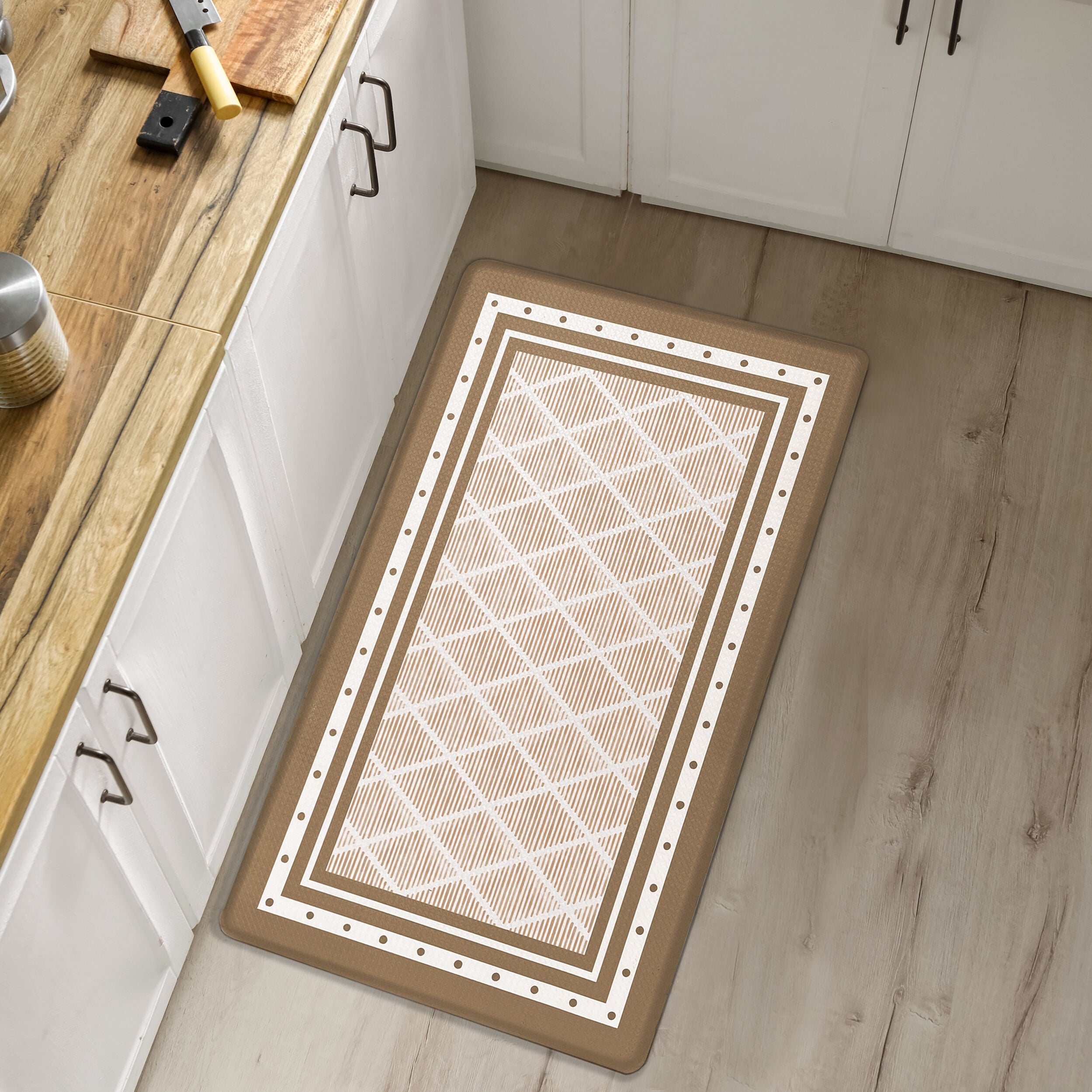 Boho 18x30 Anti Fatigue Mat, MOCHA, alternate image number 3