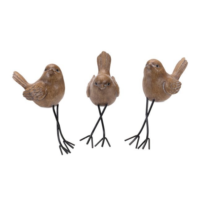 Etched Bird Shelf Sitter (Set of 6), BROWN/BLACK, hi-res image number null