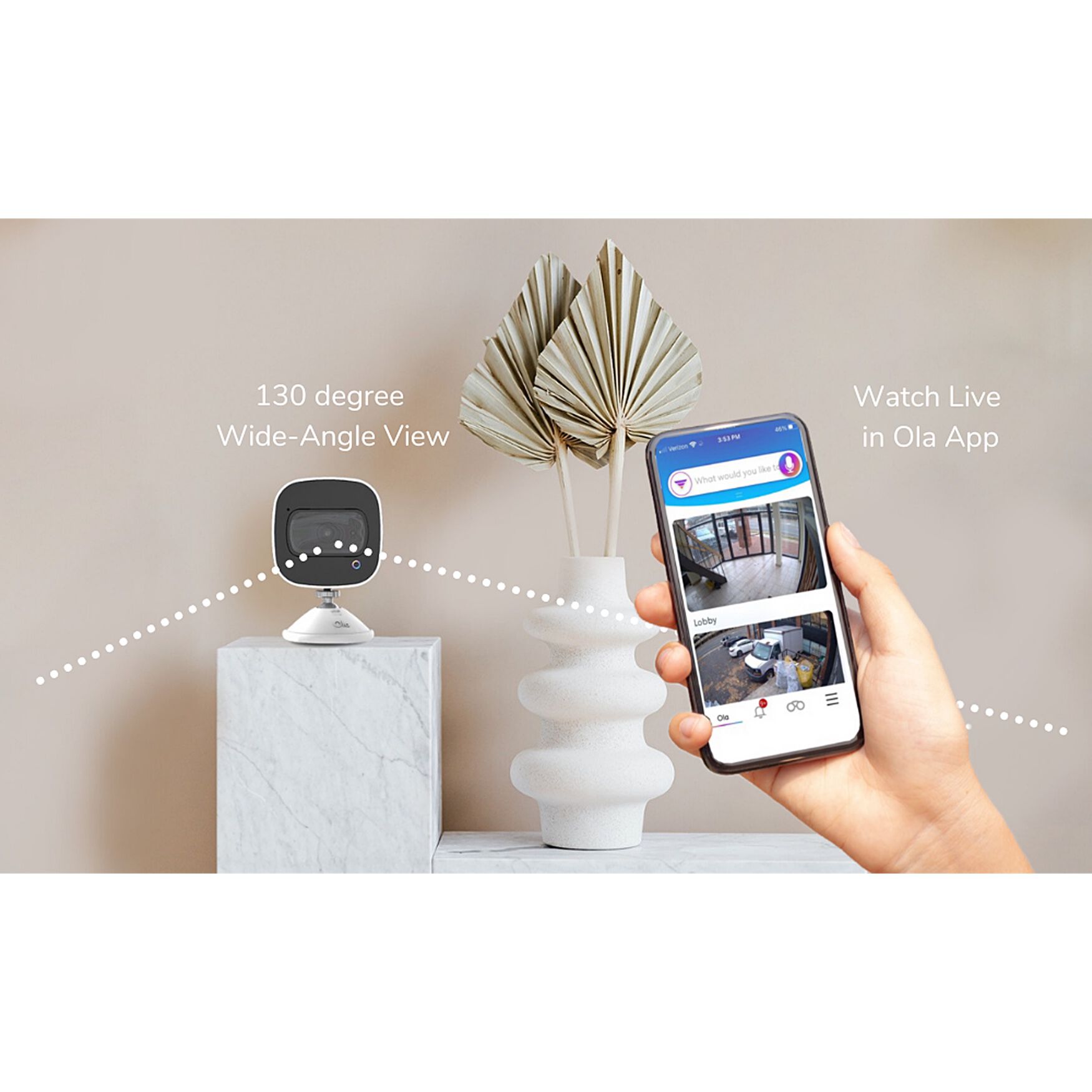 Ask Ola! 2 Way Voice Command Smart Security Camera Security Camera, , alternate image number 4