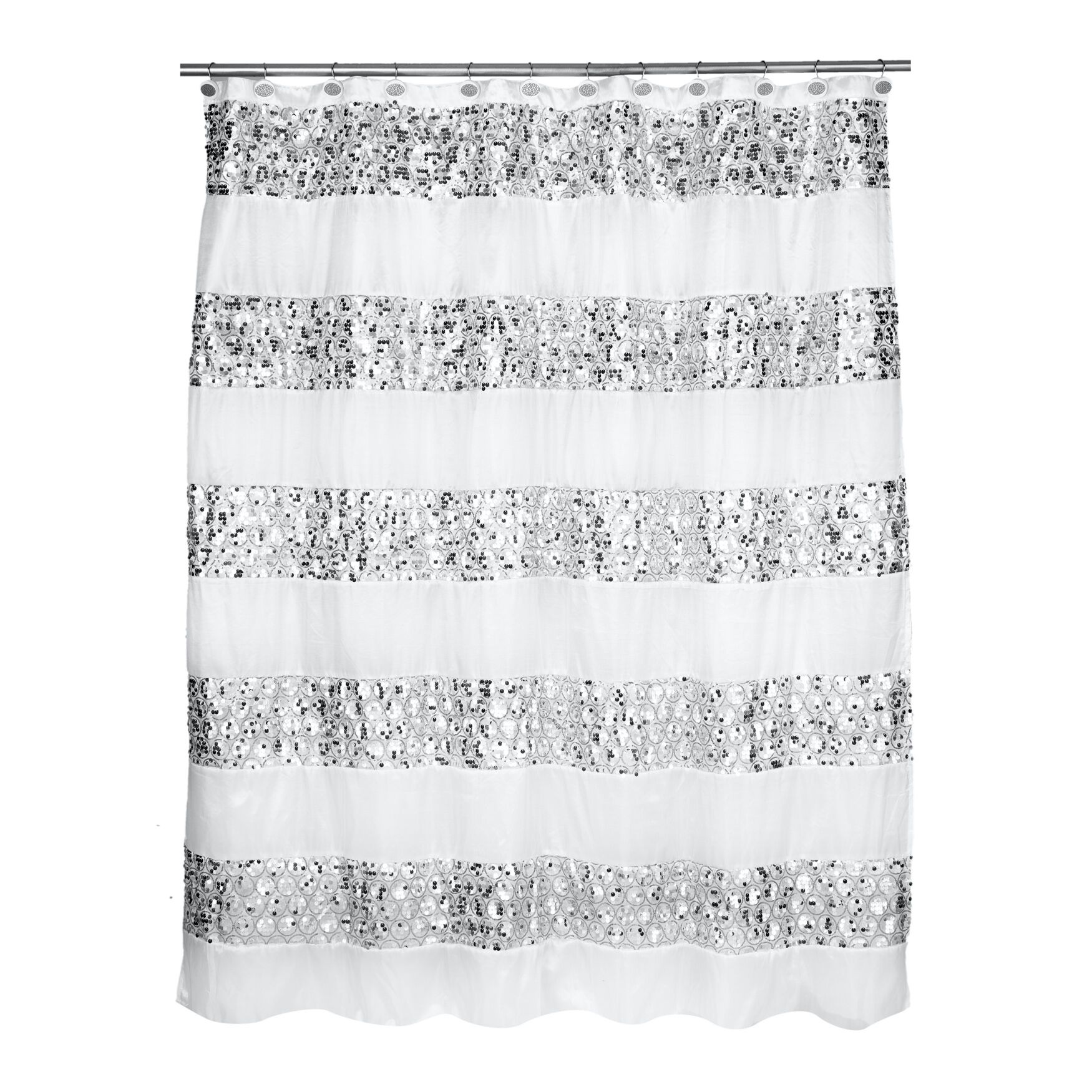 Sinatra Shower Curtain, WHITE, hi-res image number 0