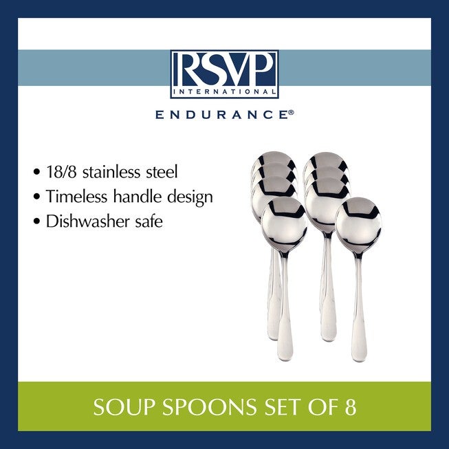 Soup Spoons Boxed Stainles Steel, Set 8, , alternate image number null