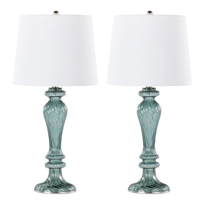 Windsor 25 inches Glass Table Lamp - Set Of 2, , on-hover image number null