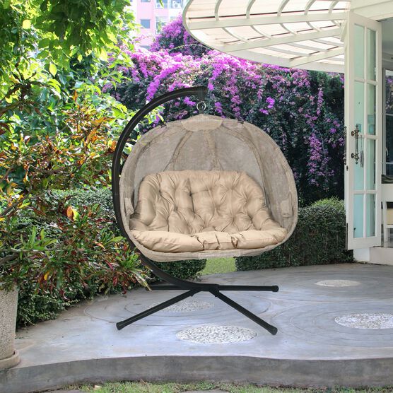 Hanging Pumpkin Patio Chair - Bark, , alternate image number null