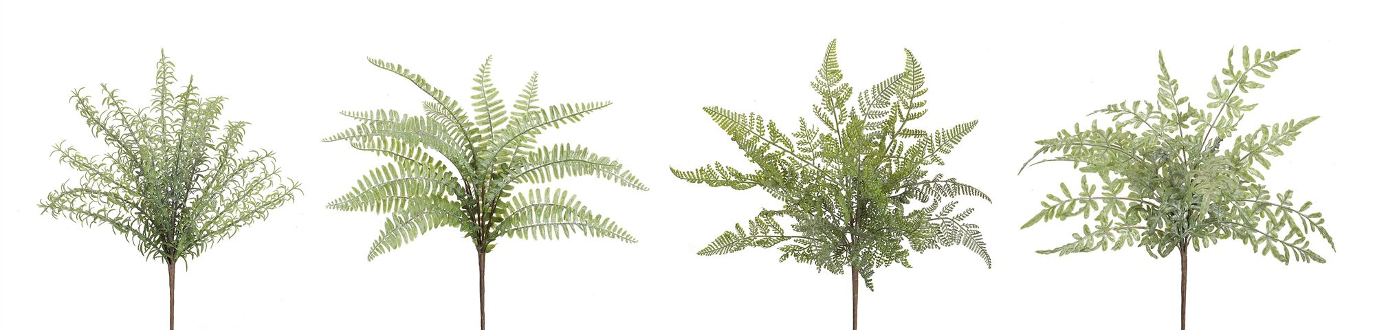 Assorted Fern Foliage Bush (Set of 12), GREEN/BROWN, alternate image number 1
