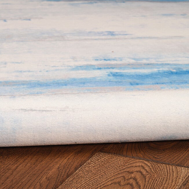 Washable Tiana Ivory/Blue Rug, , alternate image number 4