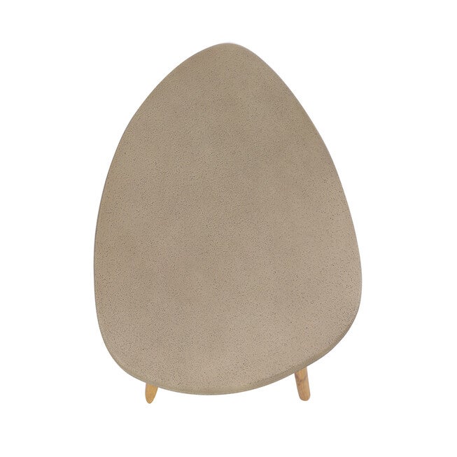 Grey Resin Modern Outdoor Accent Table, , alternate image number null