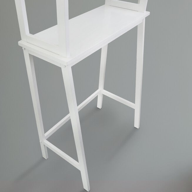 Spacesaver 100% Solid Wood Over The Toilet Rack with Shelves - White, , alternate image number 11
