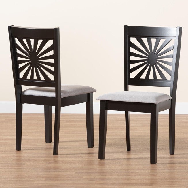 Olympia Modern Beige Fabric And Espresso Brown Finished Wood Dining Chair, , alternate image number 13