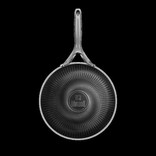 LIVWELL DiamondClad™ 10 inches Hybrid Nonstick Stainless Steel Frying Pan, Dishwasher Safe, PFOA-free – Silver/Black, SILVER, alternate image number null