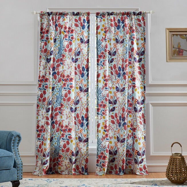 Perry Curtain Panel Pair , MULTI, hi-res image number 0