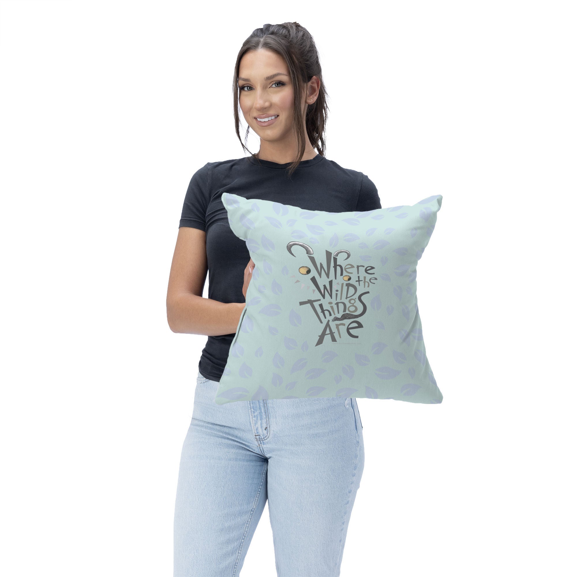 Warner Bros. Where the Wild Things Are In the Leaves Throw Pillow 18X18 Inches, BLUE, on-hover image number 1