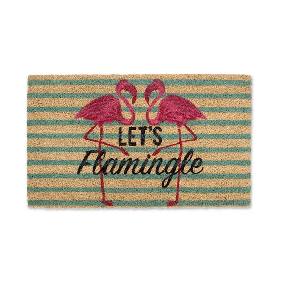 Lets Flamingle Doormat Floor Coverings, PINK, hi-res image number null