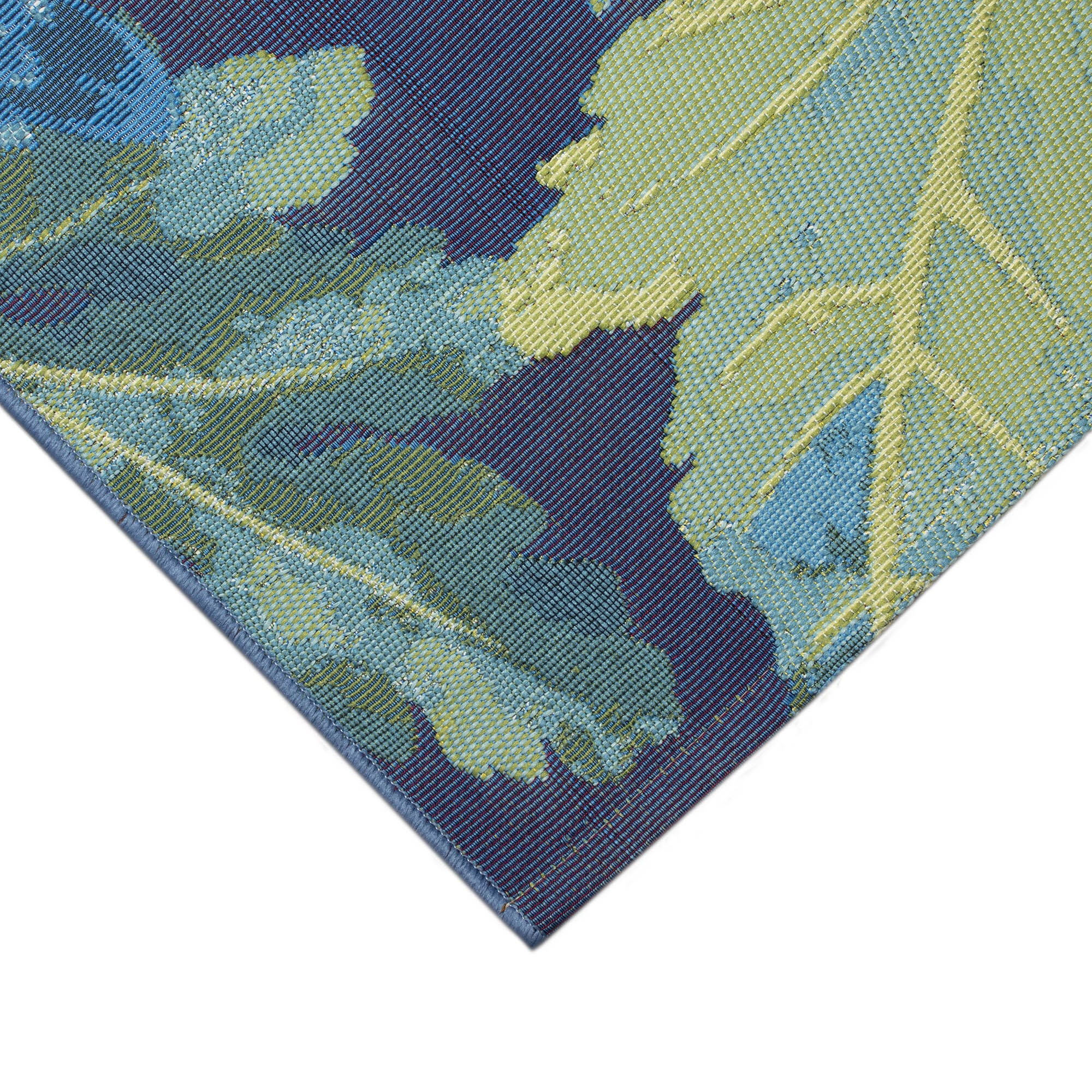 Liora Manne Marina Mum Indoor/Outdoor Area Rug Blue 7 feet 10 inches x 9 feet 10 inches, BLUE, alternate image number 3