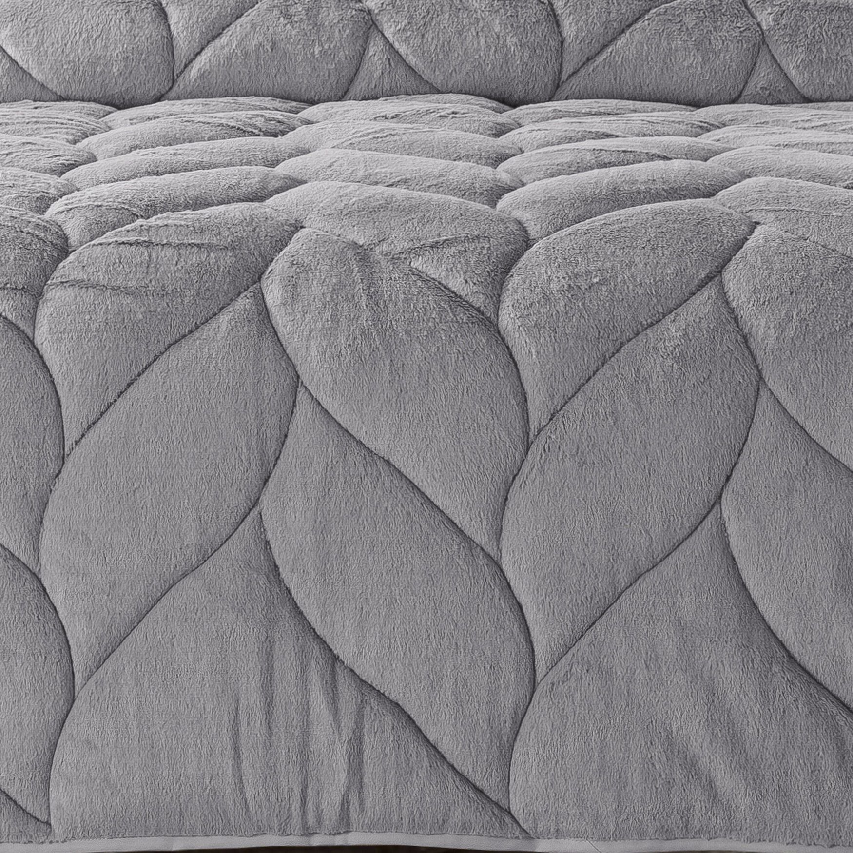 Cozy Grey Down Alternative Comforter Comforters, , alternate image number 2