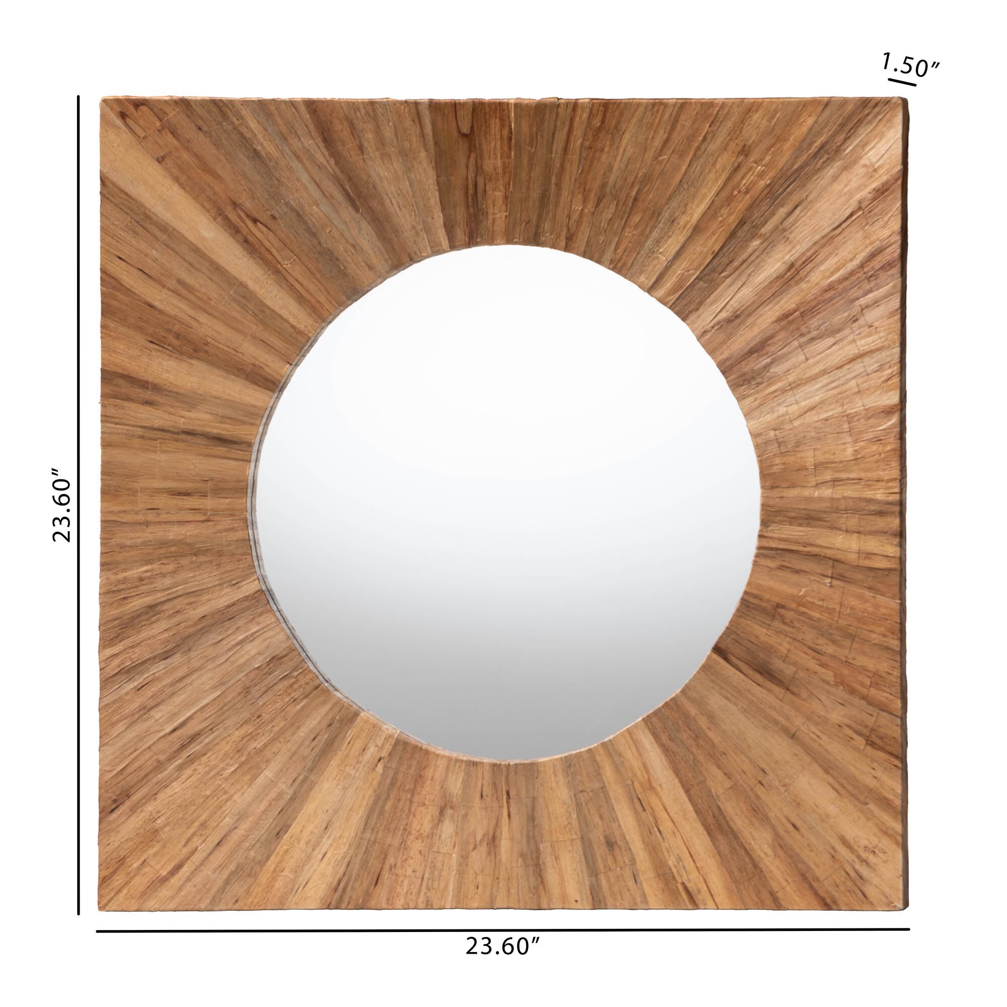 Mosa Bohemian Pealed Grasscloth Accent Mirror, NATURAL, alternate image number 5