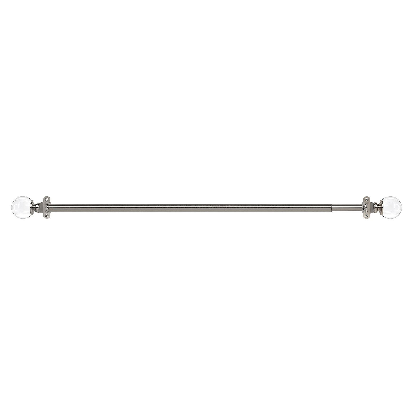 Innovative Decorative Room Darkening Wrap Around Rod & Finial 28-48, BRUSHED NICKEL, hi-res image number 0