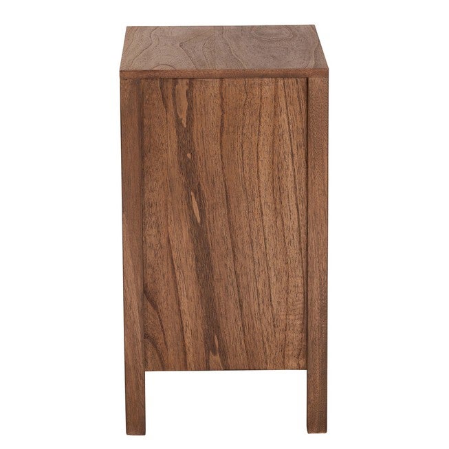 Holitz Modern Bohemian Walnut Brown Finished Bayur Wood Nightstand, BROWN, alternate image number 5