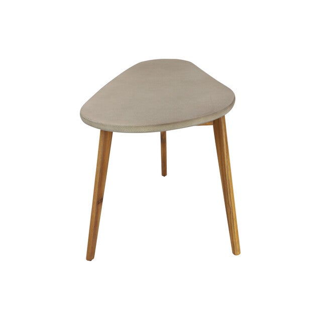 Grey Resin Modern Outdoor Accent Table, , alternate image number null