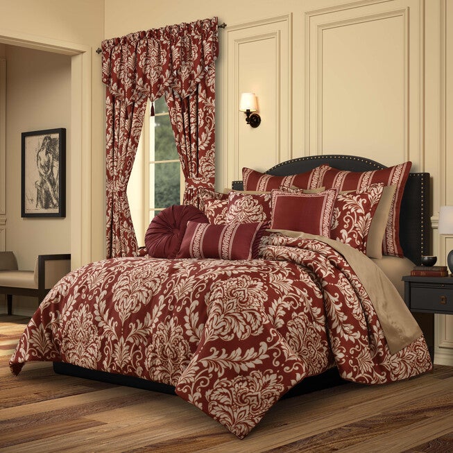 Lazia 3 Piece Comforter Set, RED, hi-res image number 0