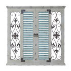 Beige Rustic Floral Wood Wall Décor, BEIGE, hi-res image number null