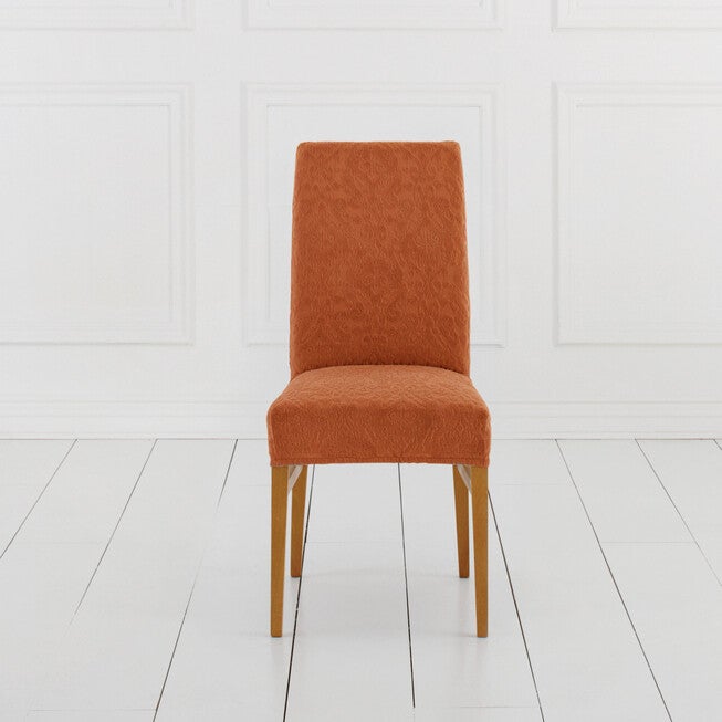 BH Studio Ikat Stretch Dining Room Chair Slipcover, CAYENNE, hi-res image number null