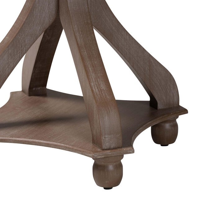Westlyn French Country Antique Brown Wood End Table, ANTIQUE BROWN, alternate image number null