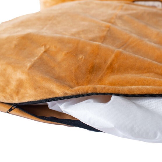 Bolstered Pet Bed and Mat, ultra-soft Dog Bed, Brown, Large, , alternate image number null