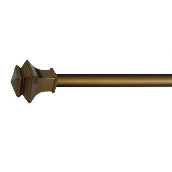 28"-48" Rod set with Square Finial, GOLD, hi-res image number null