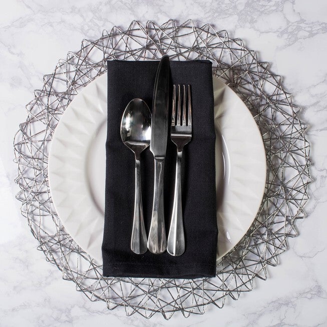 Black Napkin, Set of 6, , on-hover image number 1