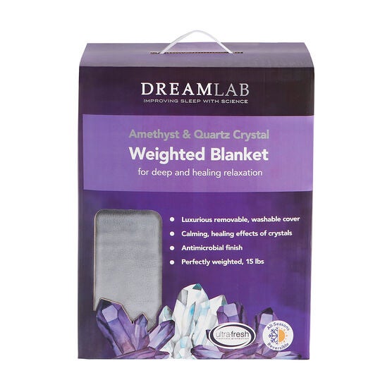 Crystal 15lb Reversible Cooling Weighted 48x72 Blanket with Removable Cover, , alternate image number null